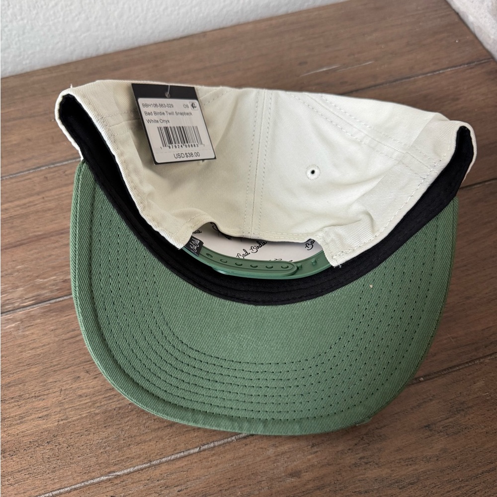 Bad Birdie Two-Tone Cream and Green Golf Snapback Hat - Picture 2 of 2